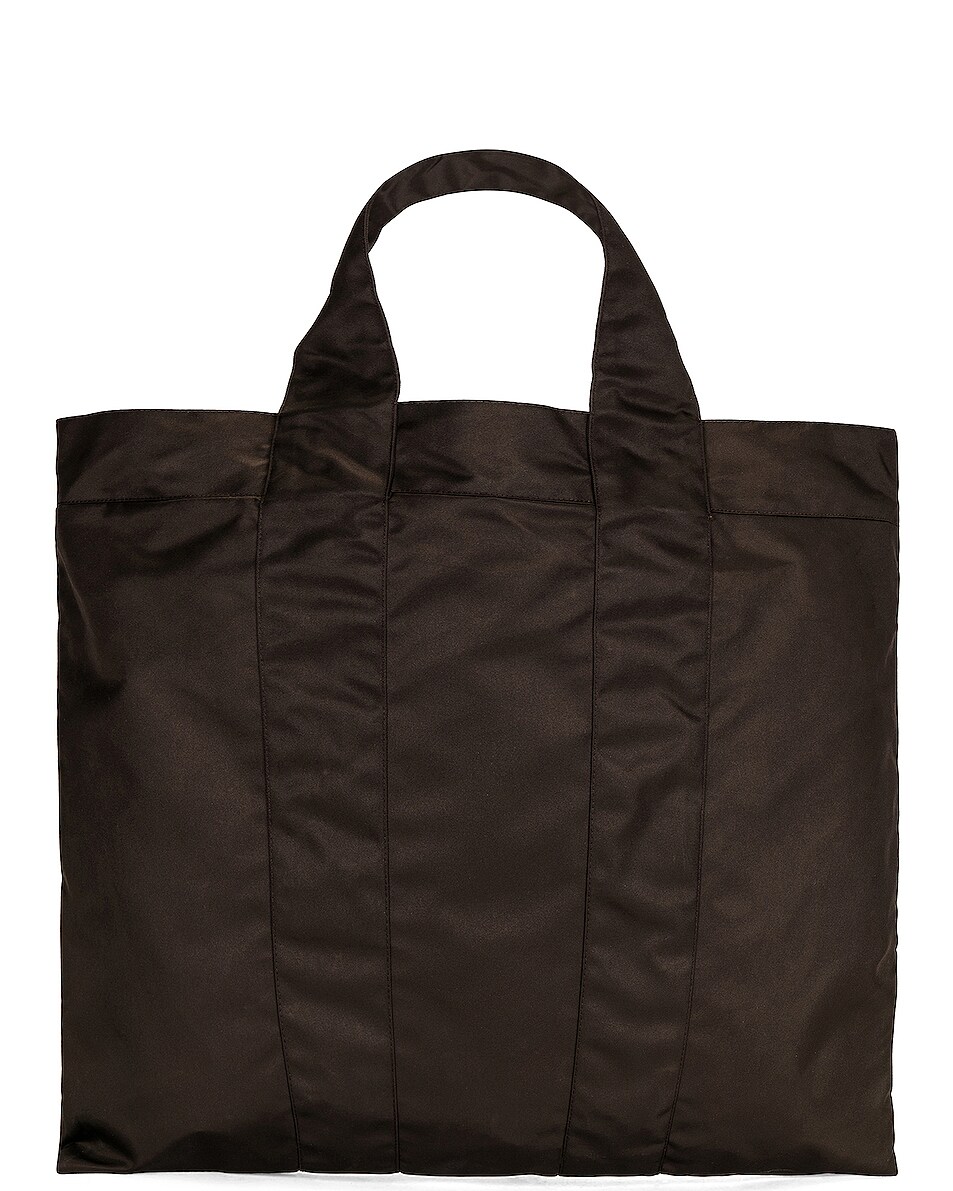 Image 1 of The Row Nylon Shopper Bag in Dark Brown & Cofee