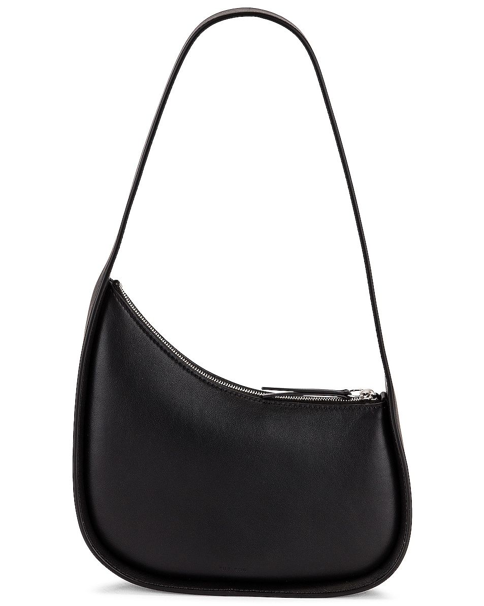 Image 1 of The Row Leather Half Moon Bag in Black