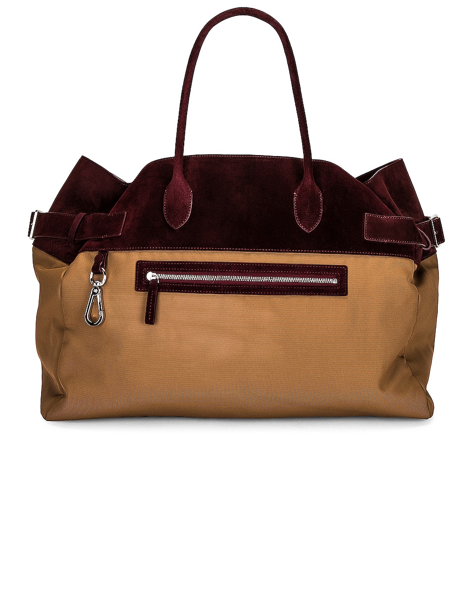 Image 1 of The Row Margaux 17 Inside Out Top Handle Bag in Taupe & Port PLD