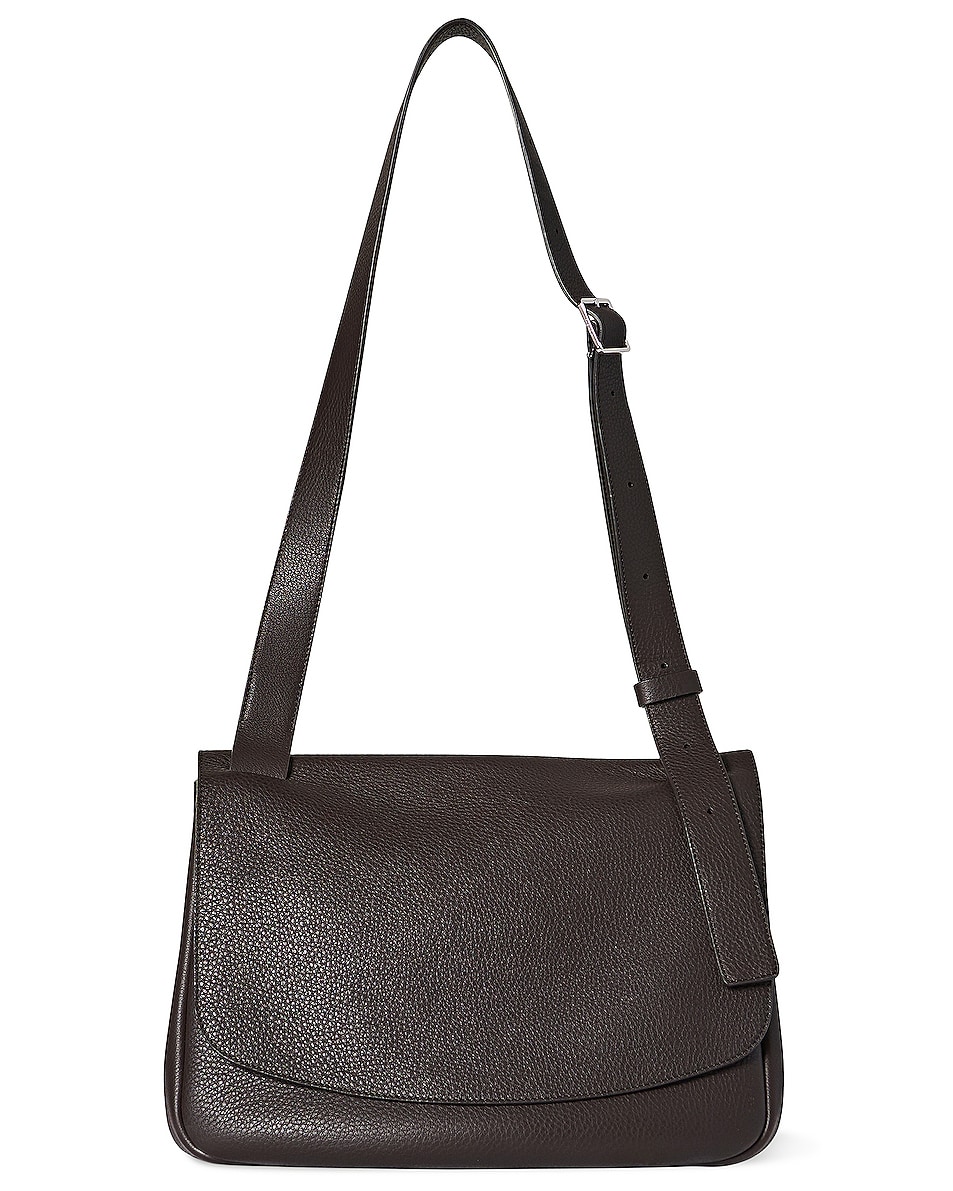 Image 1 of The Row Small Mail Leather Bag in Mocha
