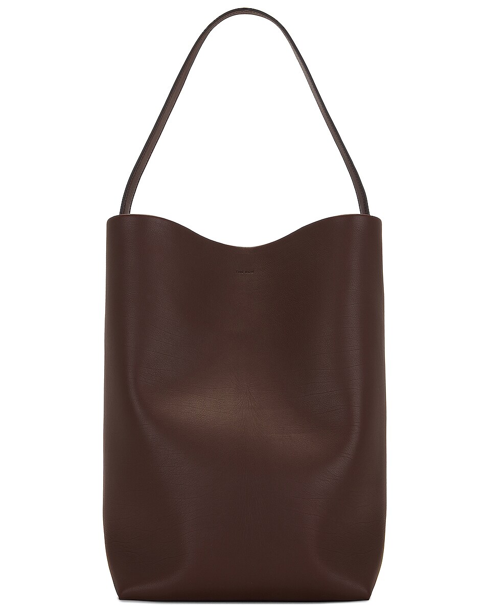Image 1 of The Row Large Park Tote Bag in Chocolate