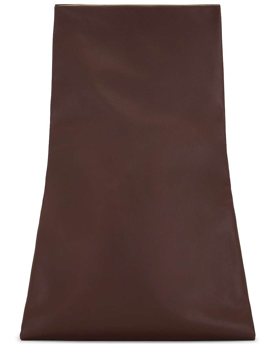 Image 1 of The Row Large Glove Bag in Chocolate