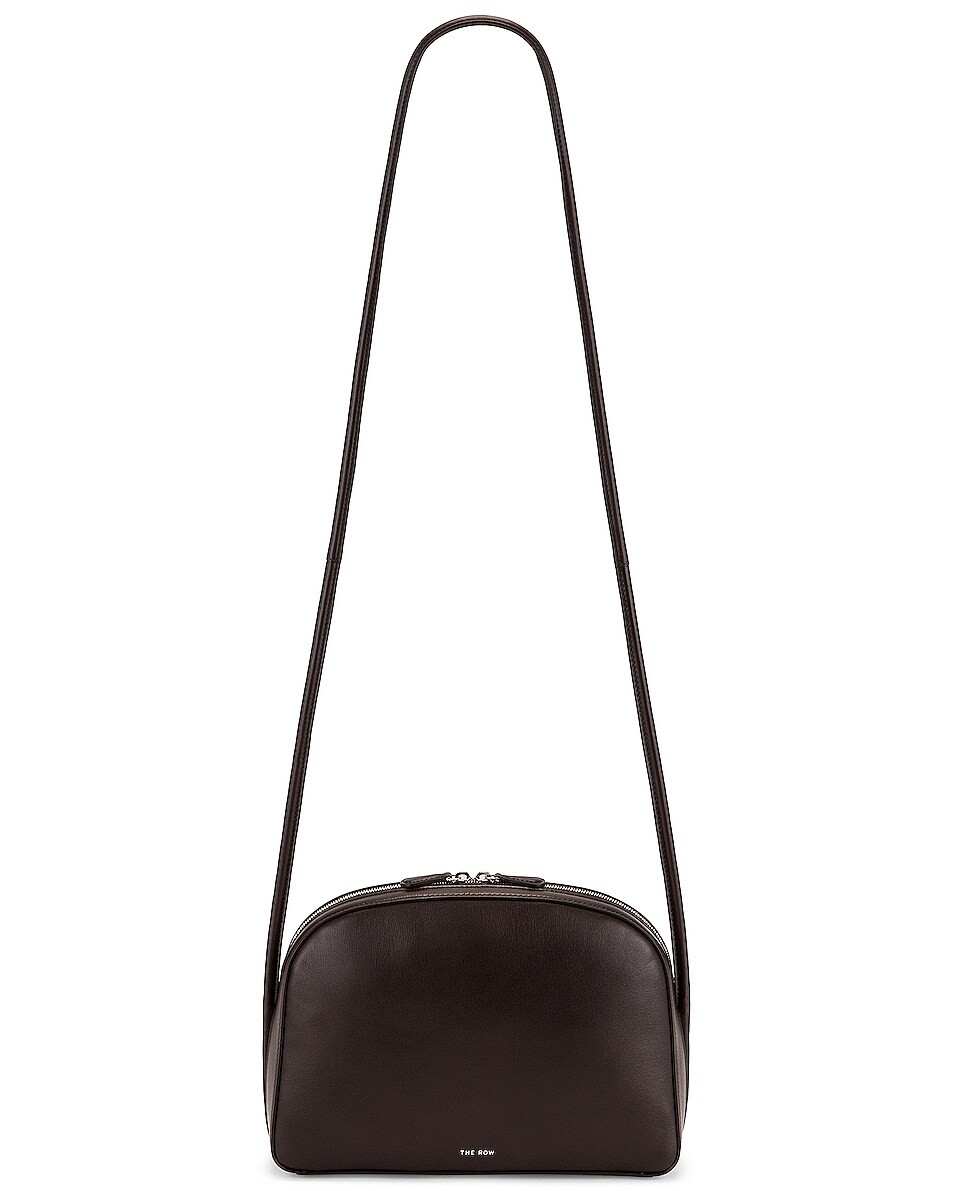 Image 1 of The Row Single Mignon Leather Crossbody Bag in Mocha