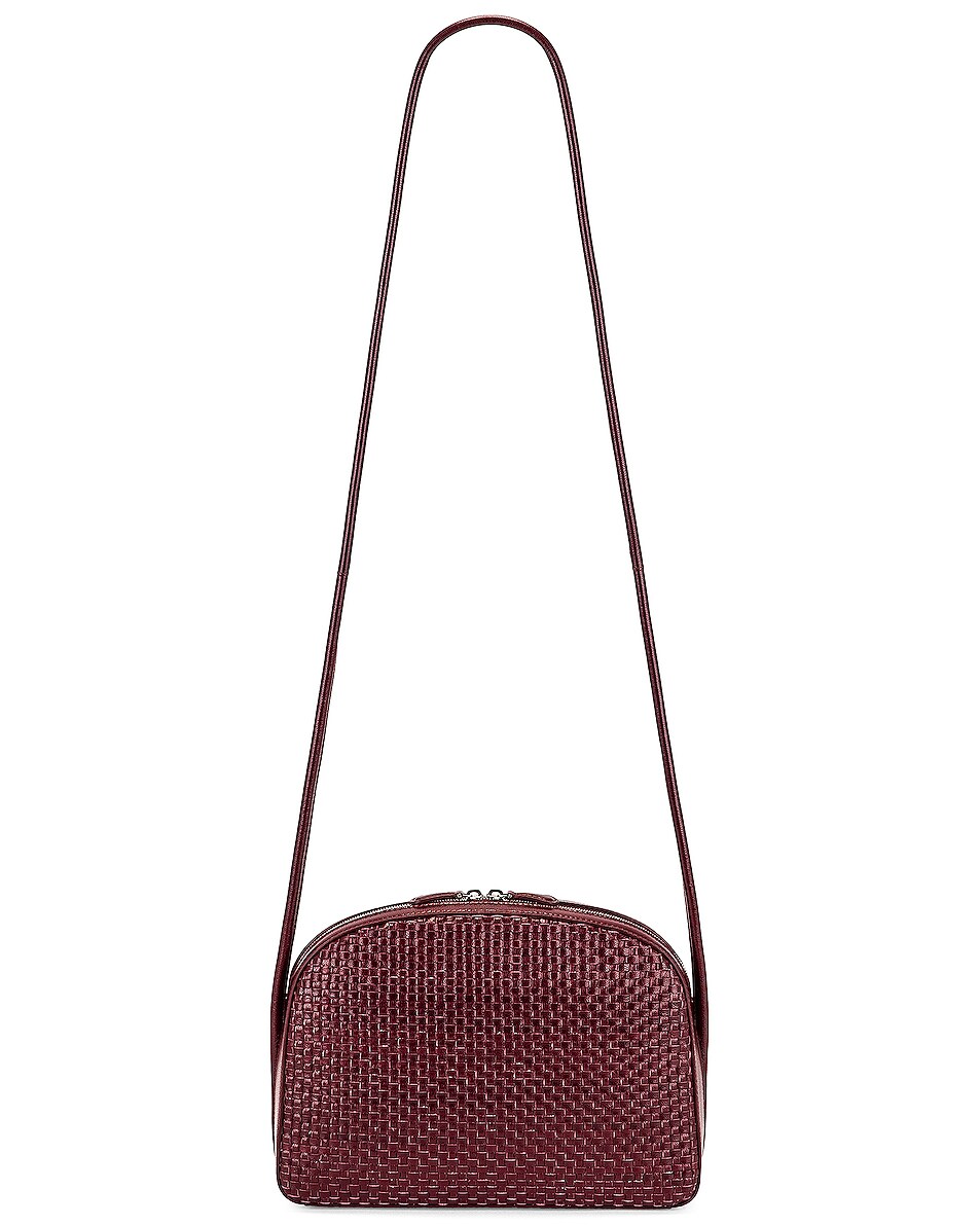 Image 1 of The Row Single Mignon Woven Leather Crossbody Bag in Terracotta