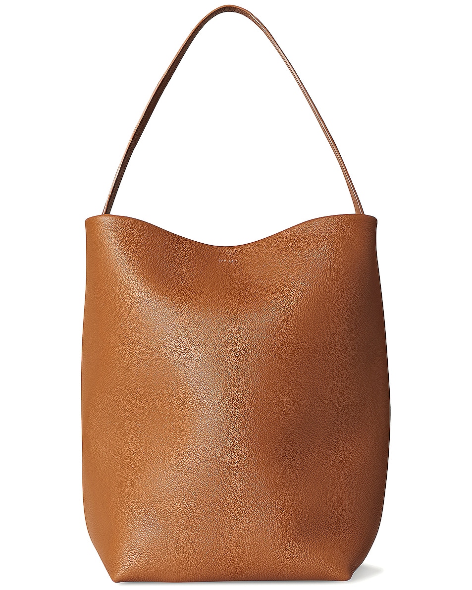 Image 1 of The Row N/S Park Leather Tote in Caramel
