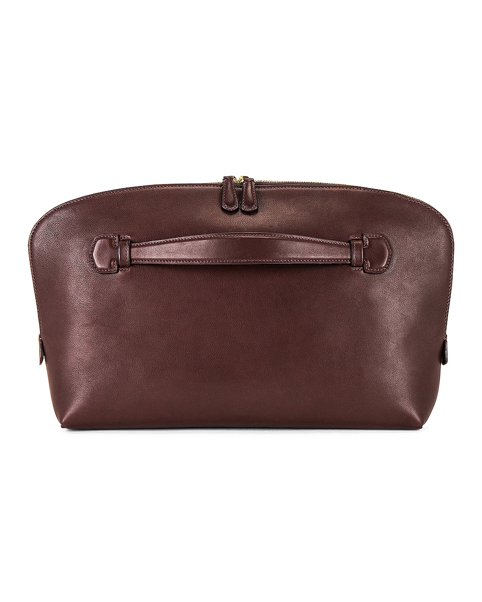 Image 1 of The Row Ellie Pouch in Burgundy