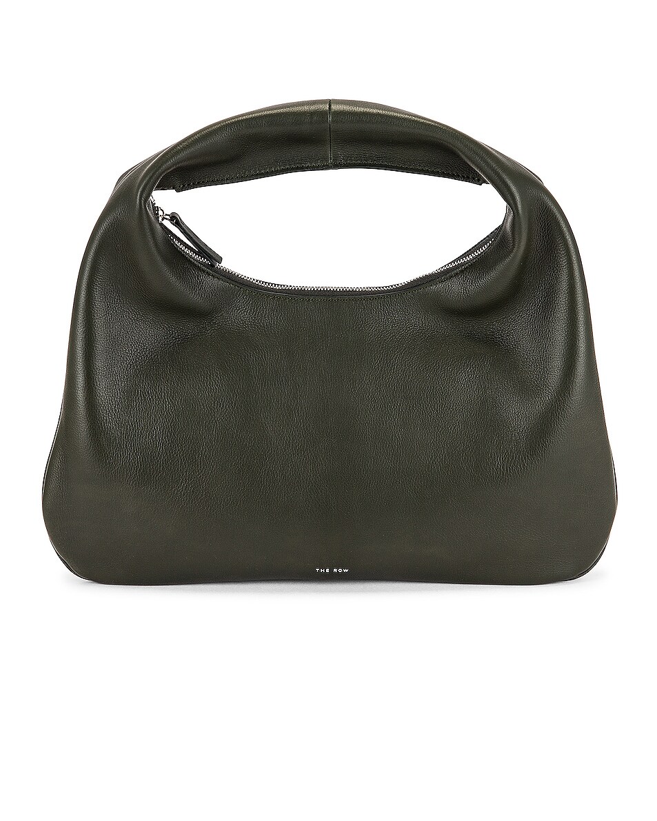 Image 1 of The Row Small Everyday Grain Leather Shoulder Bag in Olive