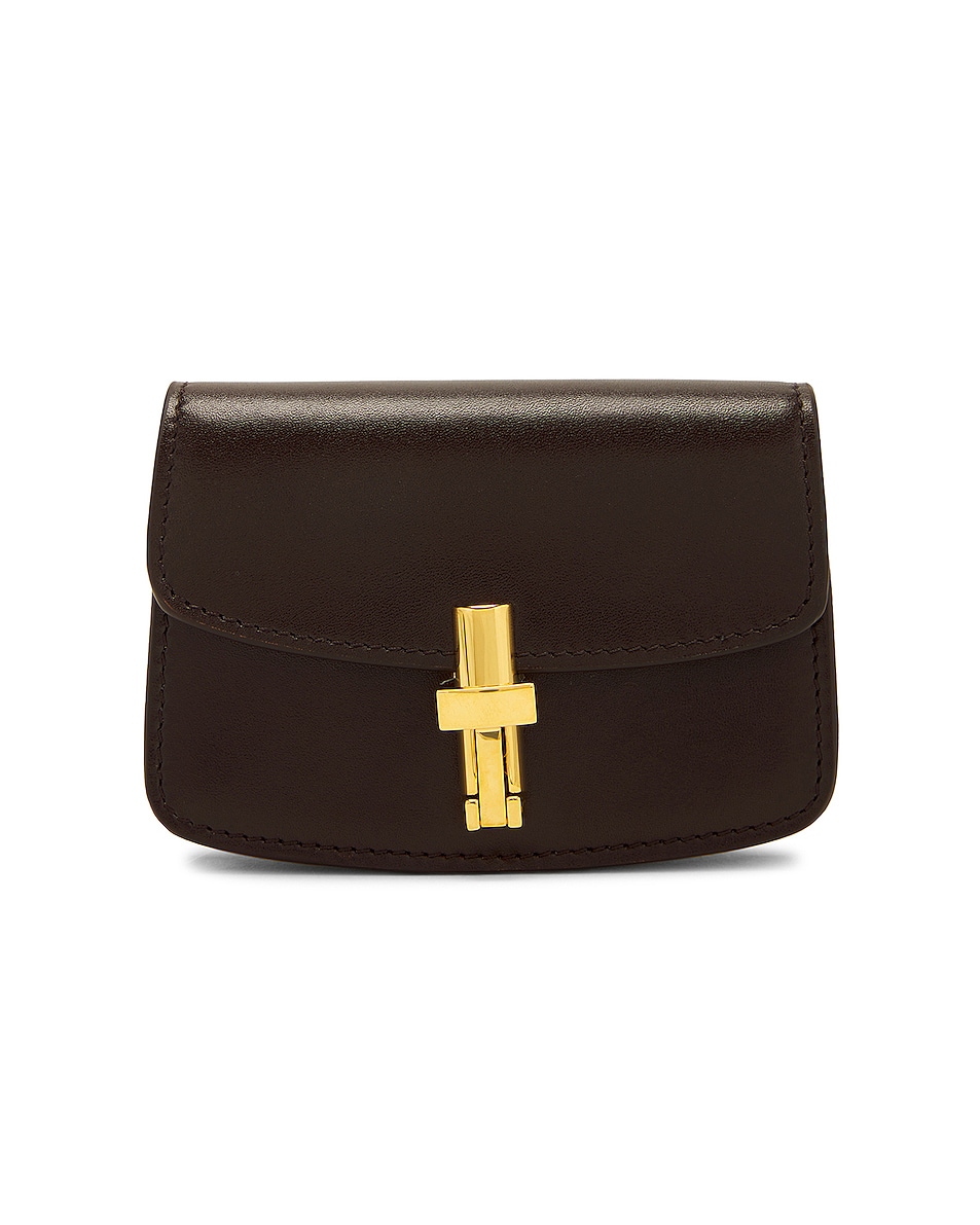 Image 1 of The Row Sofia Compact Wallet in Deep Brown