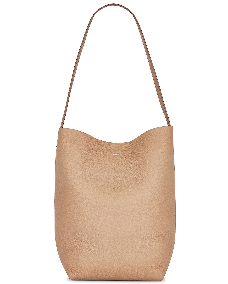 Image 1 of The Row Medium North South Park Tote in Dark Taupe