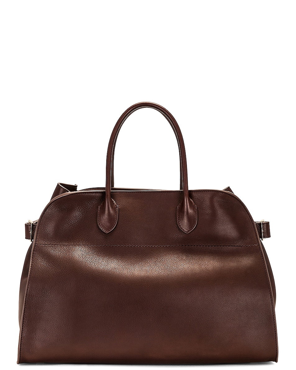 Image 1 of The Row Soft Margaux 15 Top Handle Bag in Burgundy