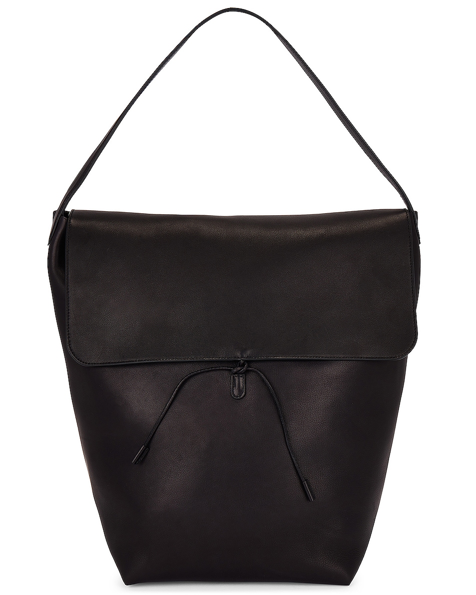 Image 1 of The Row North South Flap Tote Bag in Black SHG