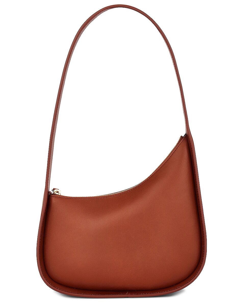 The Row Half Moon Bag in Twany Shg FWRD