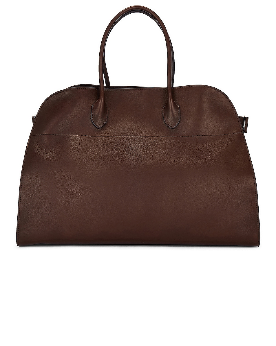 Image 1 of The Row Soft Margaux 17 Bag in Deep Brown PLD