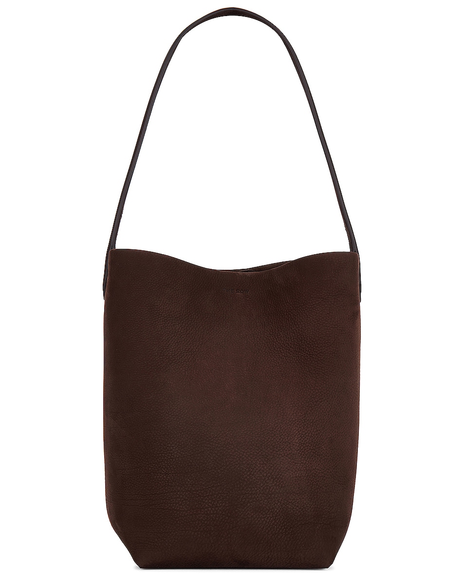 Image 1 of The Row Small North South Park Tote Bag in Wood Brown