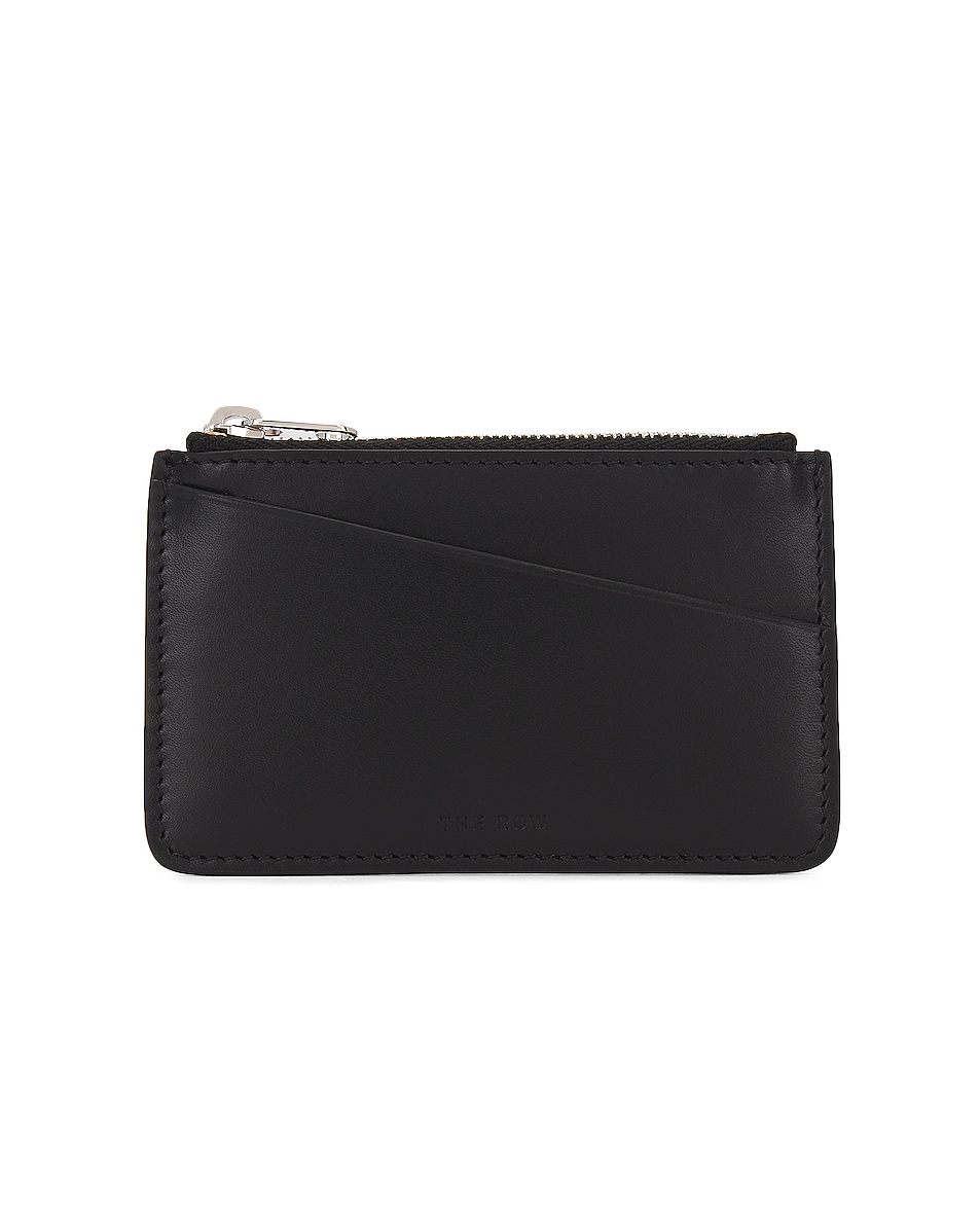Image 1 of The Row Zipped Keychain Pouch in Black PLD