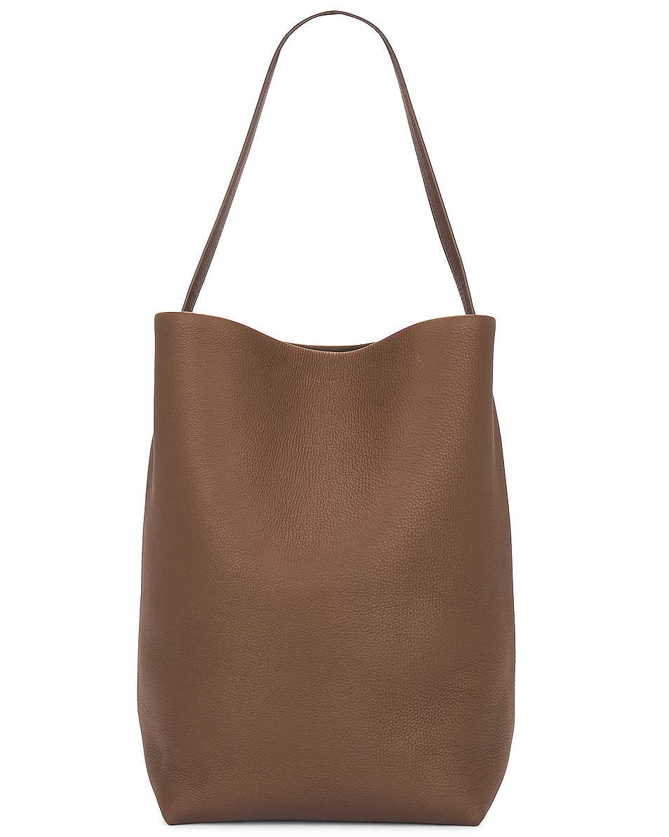 Image 1 of The Row Large N/S Park Tote Bag in Dark Olive PLD