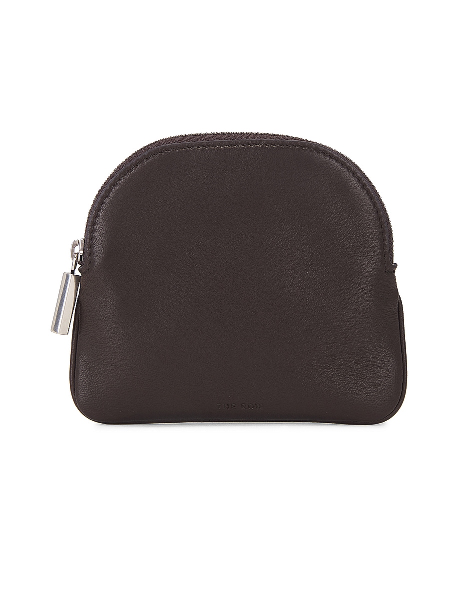 Image 1 of The Row Circle Pouch 2 in Dark Brown ANS