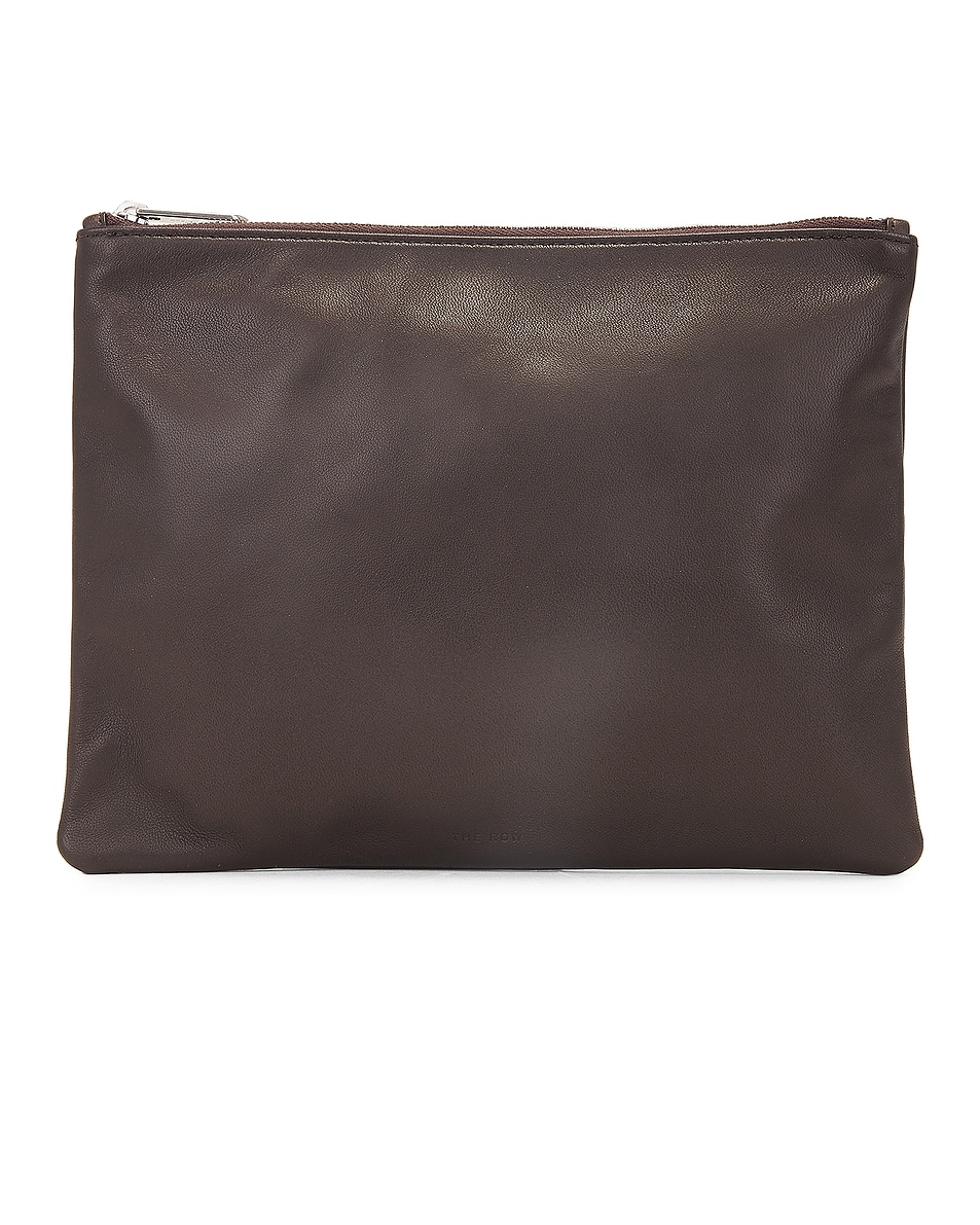 Image 1 of The Row Allegra Pouch in Chocolate ANS