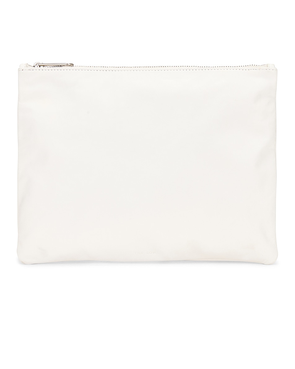 Image 1 of The Row Allegra Pouch in Optic White ANS