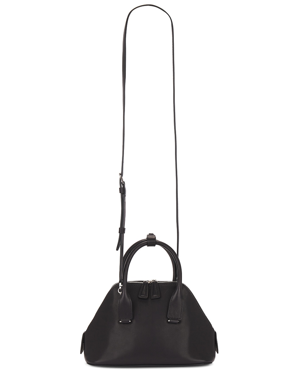 Image 1 of The Row Mini Devon Saddle Leather Bag in Black PLD