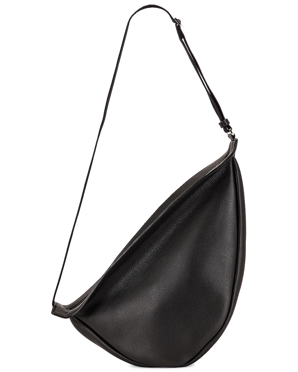 Image 1 of The Row Large Slouchy Banana Bag in Black