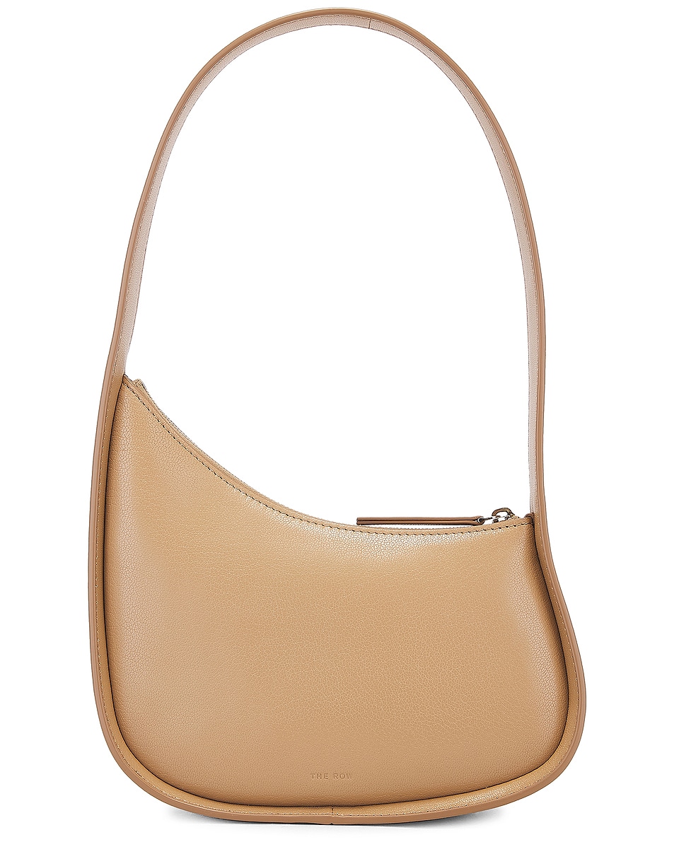 Image 1 of The Row Half Moon Bag in Warm Chestnut Light Gold