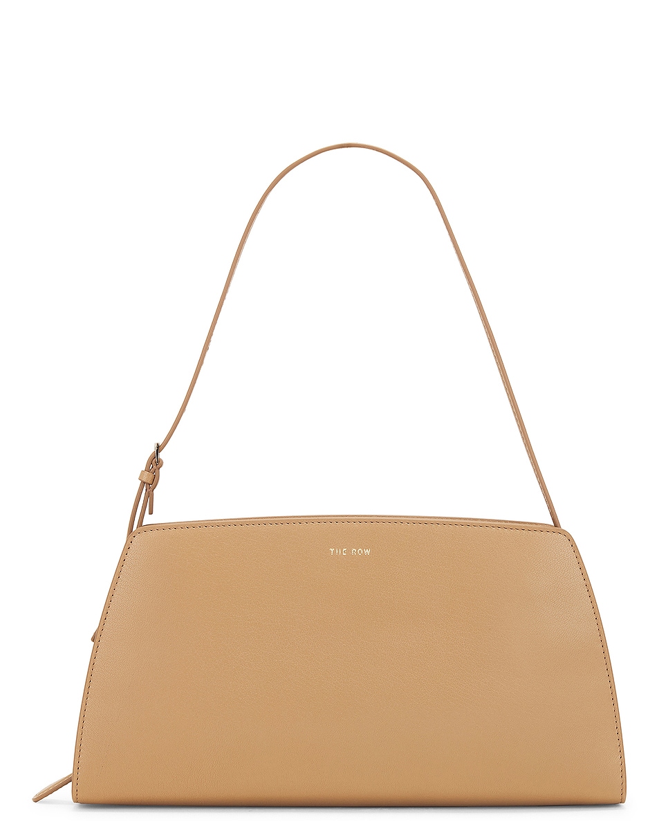 Image 1 of The Row Dalia Baguette Bag in Warm Chestnut Light Gold