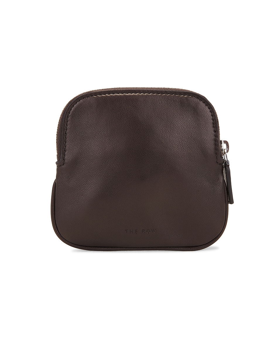 Image 1 of The Row Square Pouch in Dark Brown ANS