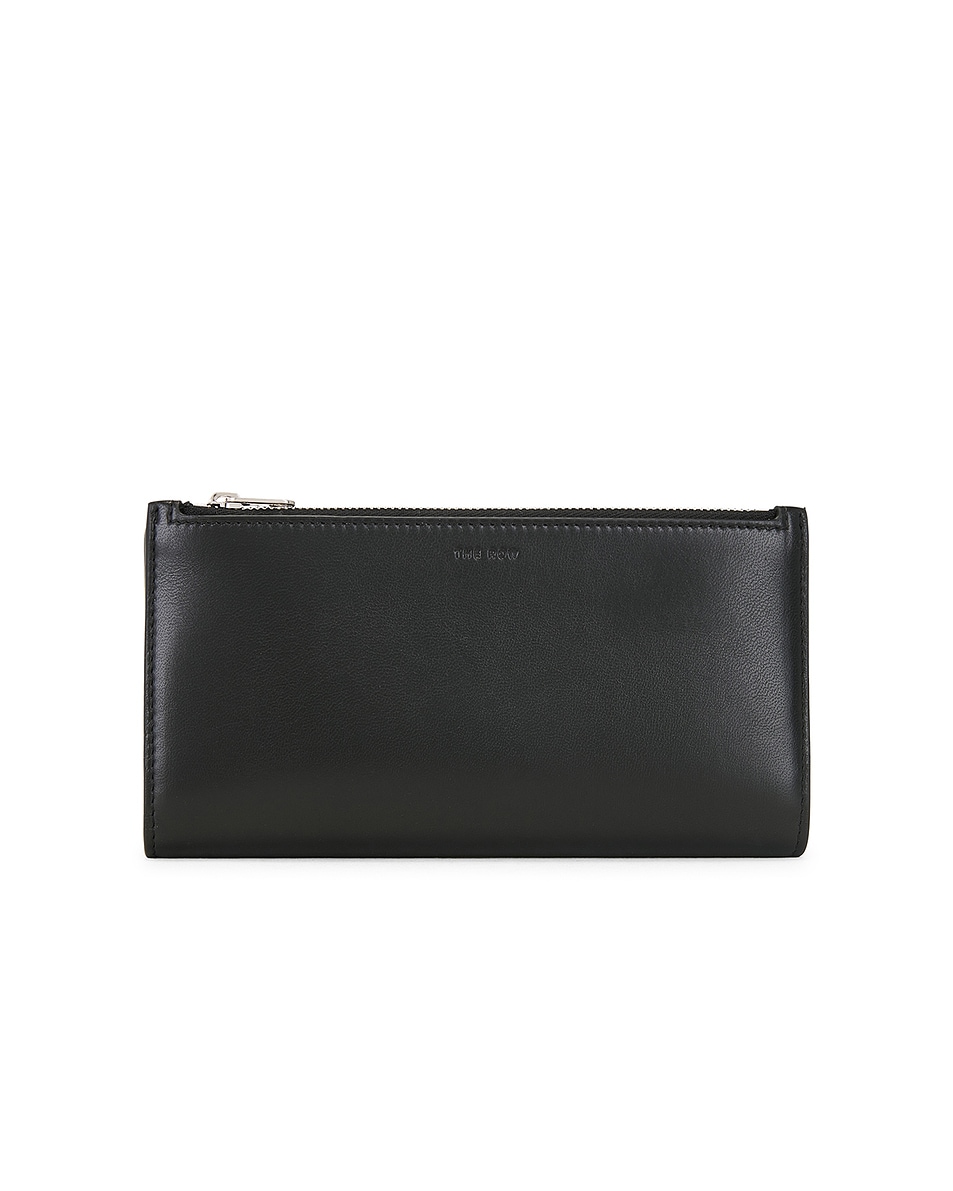 Image 1 of The Row Multi Zipped Wallet in Black ANS