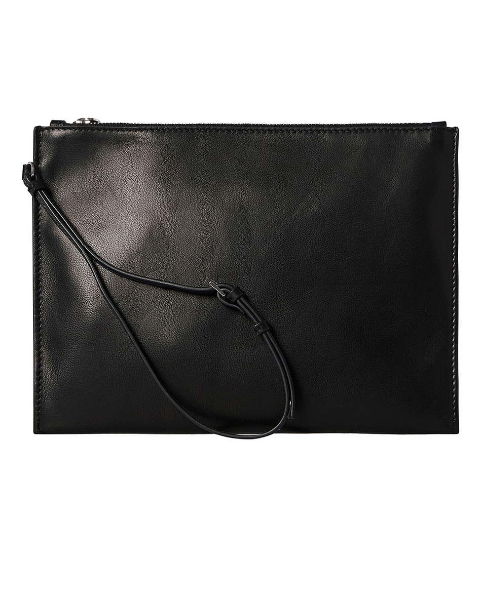 Image 1 of The Row Wristlet Pouch in Black ANS