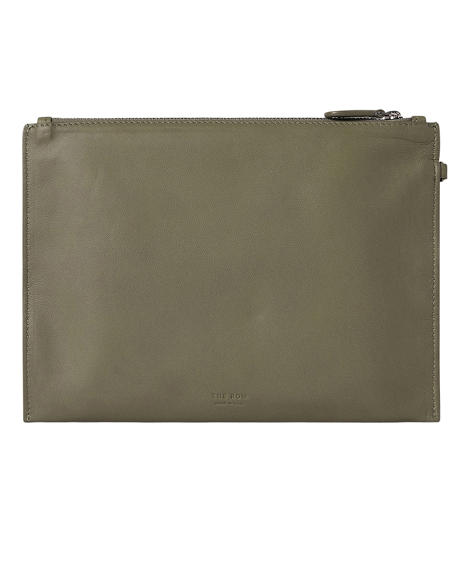Image 1 of The Row Wristlet Pouch in Sage ANS