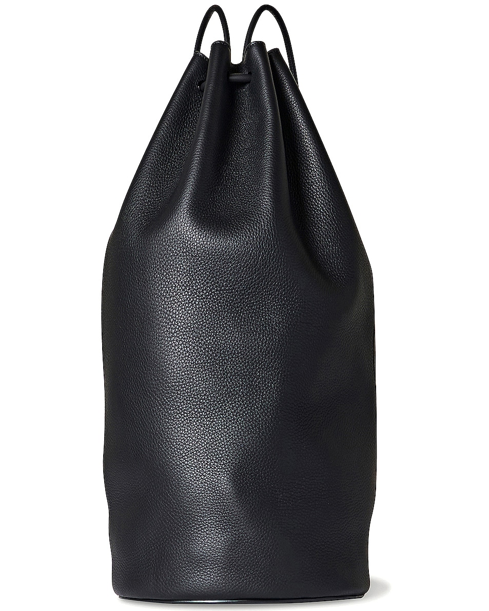 Image 1 of The Row Massimo Grain Leather Backpack in Black