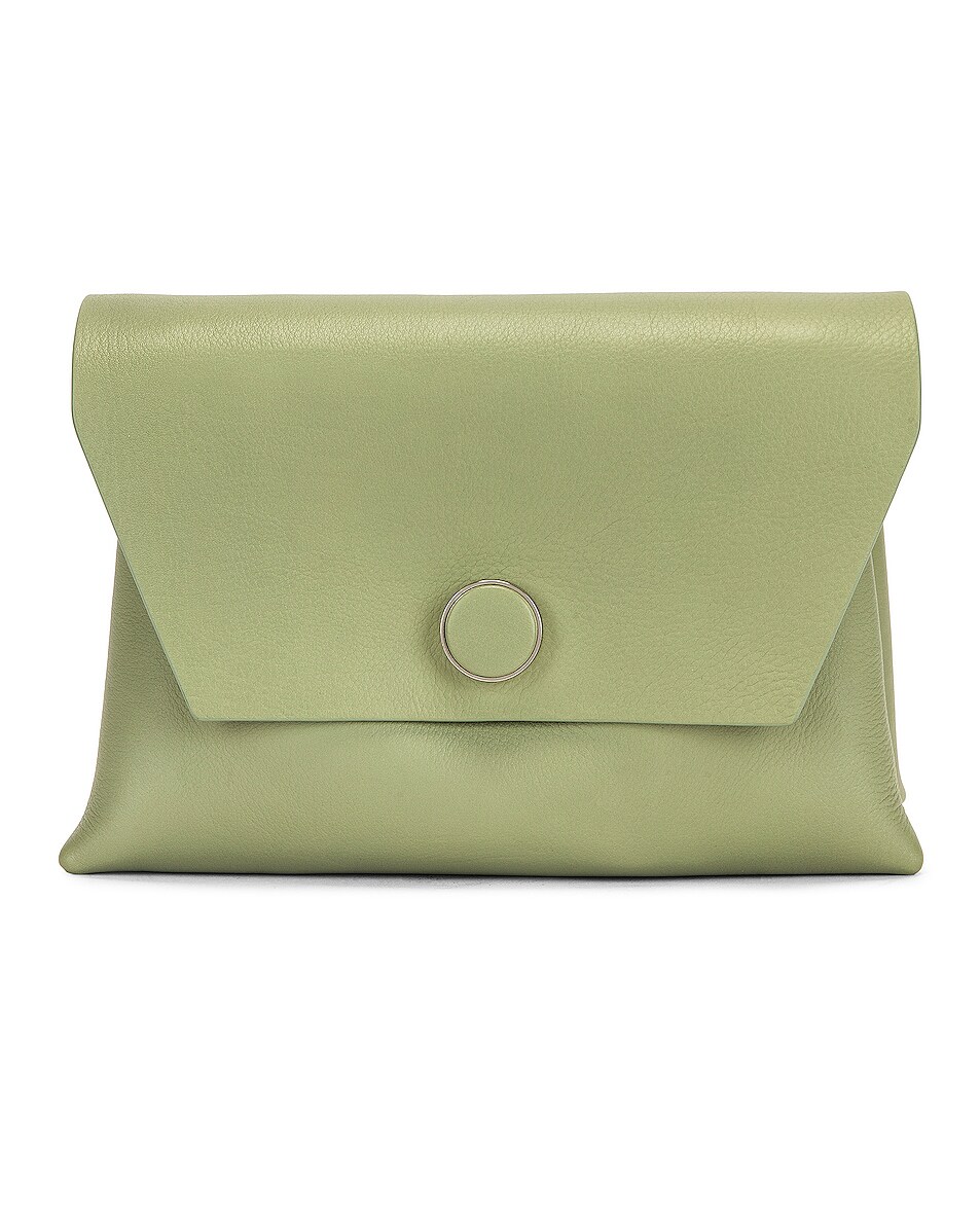Image 1 of The Row Nu Twin Envelope Clutch in Dusty Green