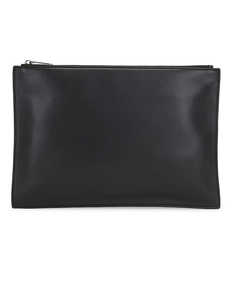 Image 1 of The Row Large Portfolio Pouch in Black Ans