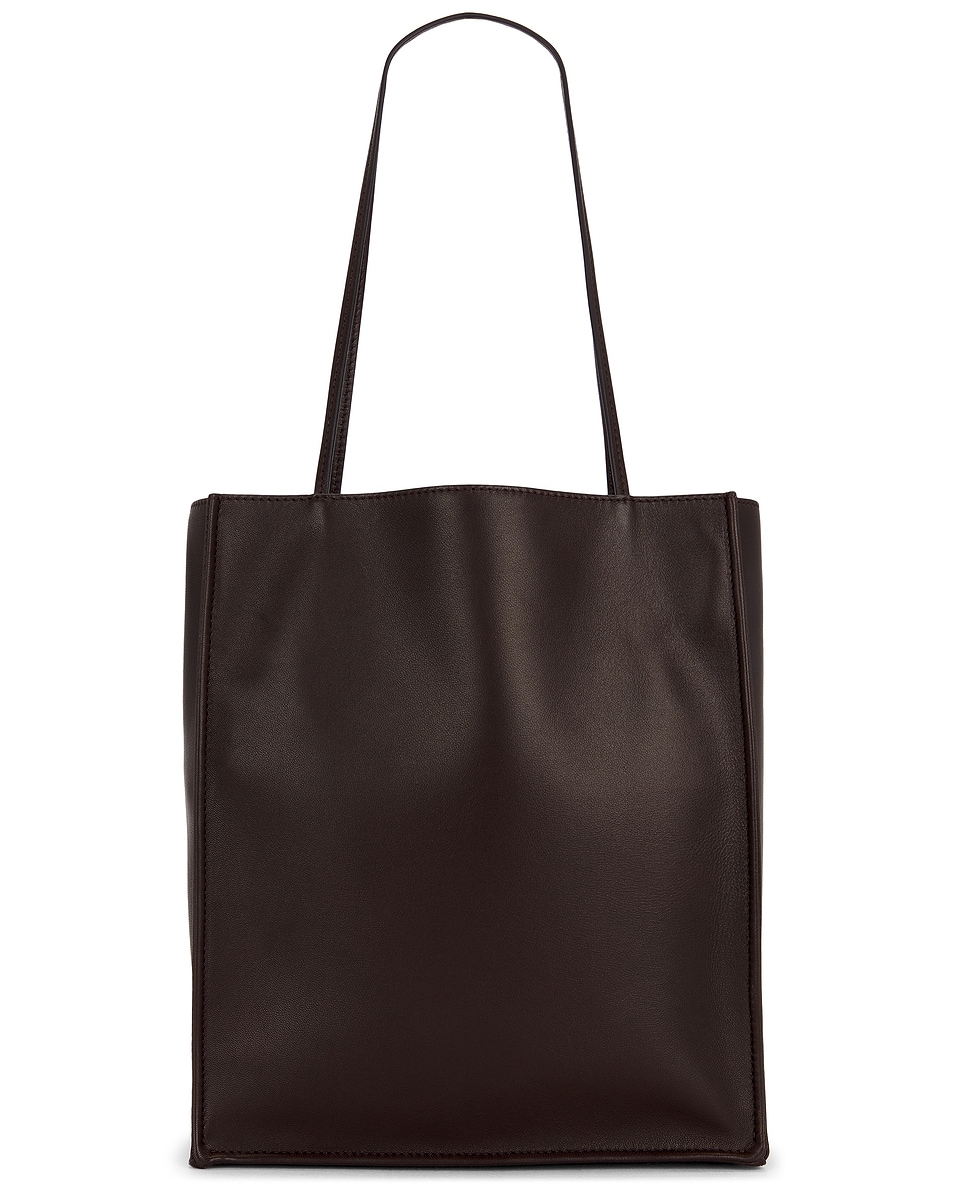 Image 1 of The Row Large To Go Tote Bag in Dark Brown ANS