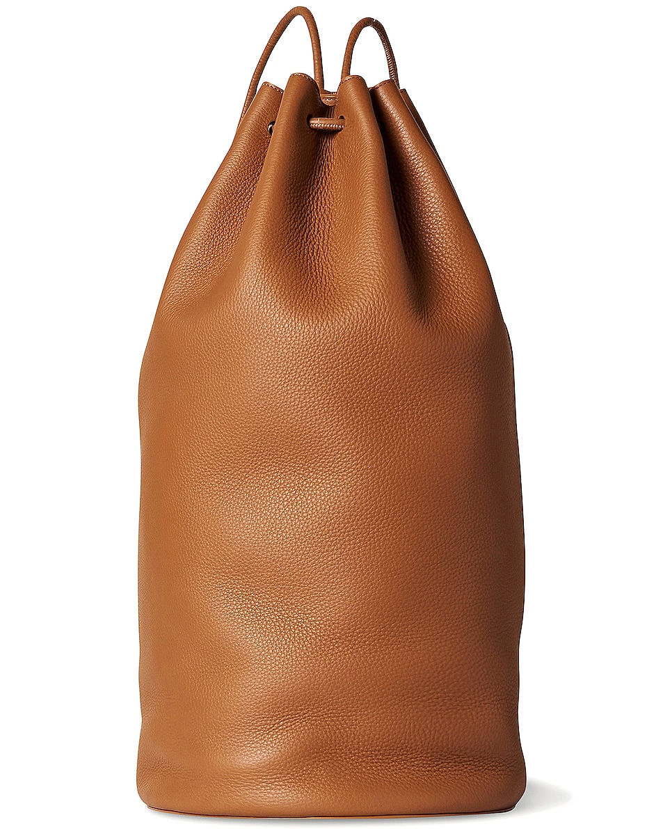 Image 1 of The Row Massimo Grain Leather Backpack in Caramel