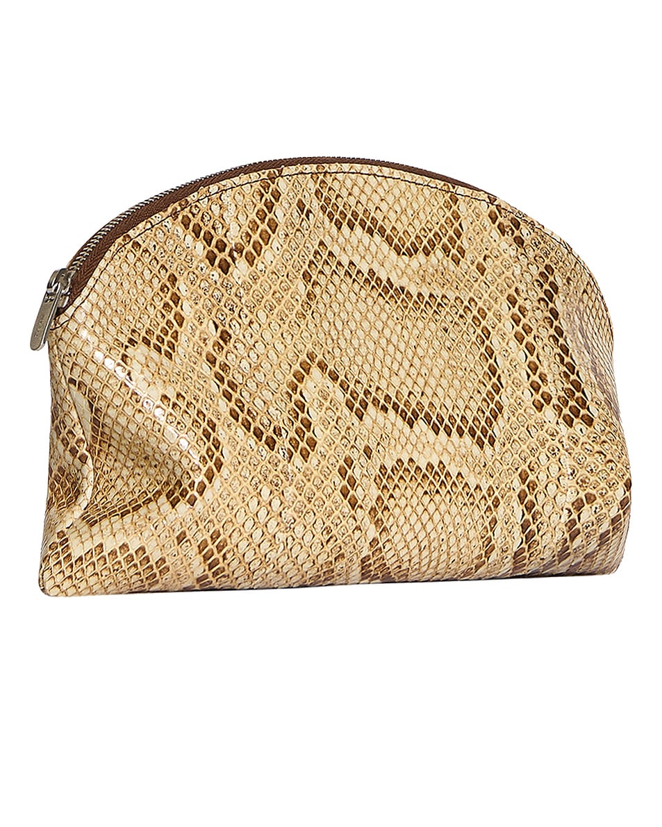 Image 1 of The Row Round Compact Pouch in Beige ANS