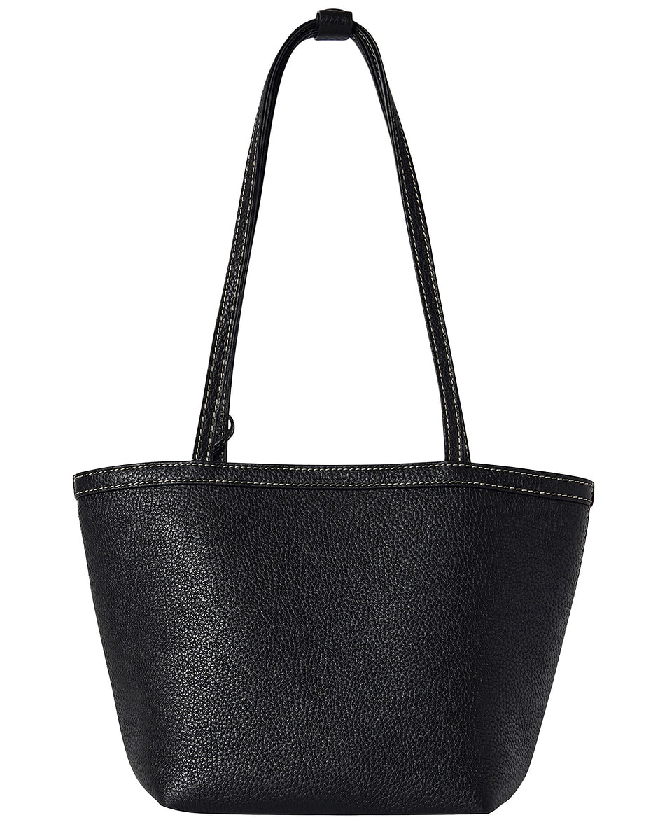 Image 1 of The Row Medium Park Tote Stitch in Black & Ecru ANS