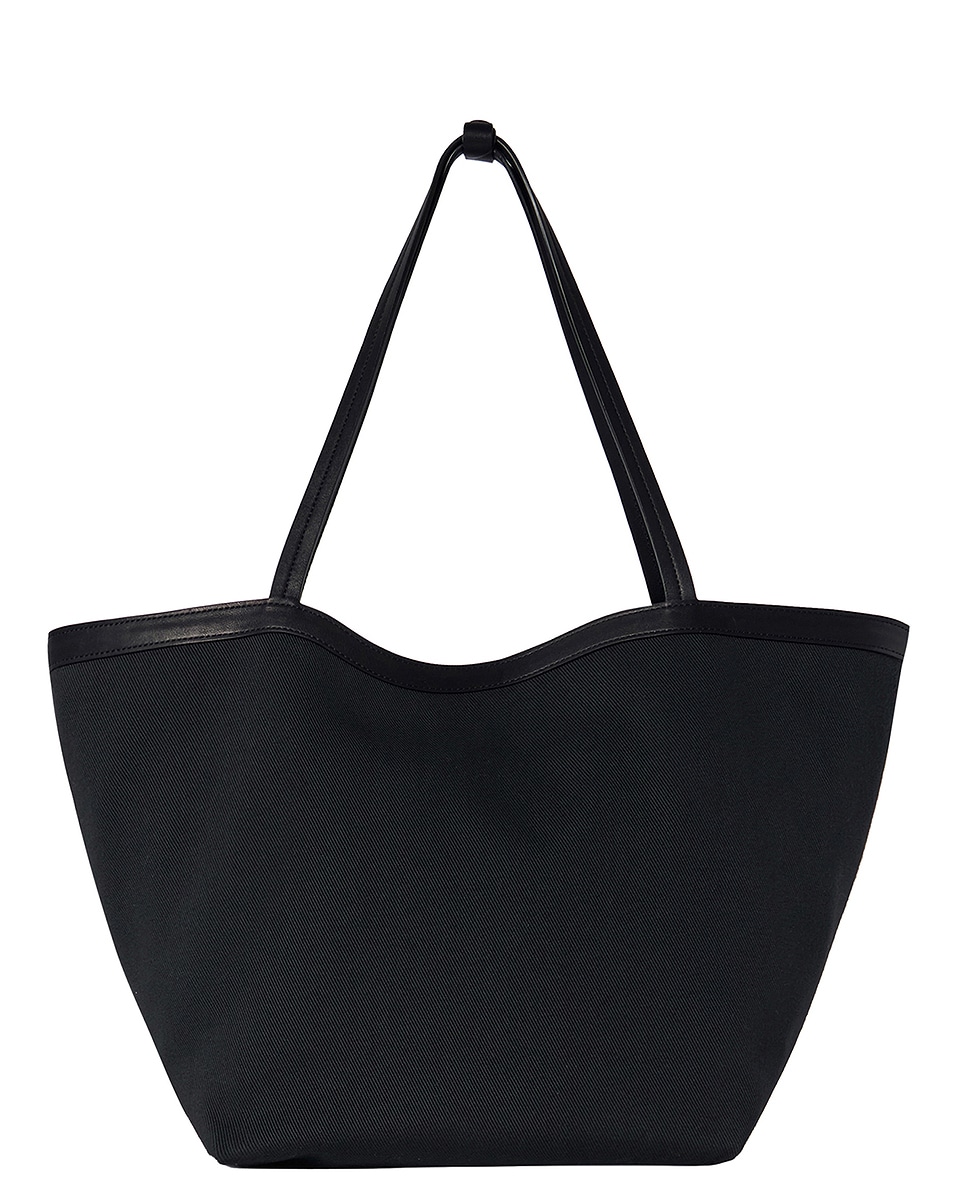 Image 1 of The Row Park Tote Three Canvas in Black, Black, & Blue ANS