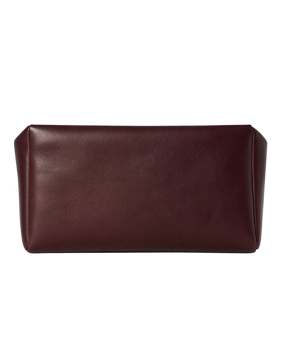 Image 1 of The Row Squared Compact Clutch in Burgundy ANS