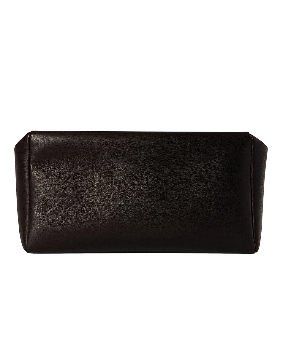 Image 1 of The Row Squared Compact Clutch in Dark Brown ANS
