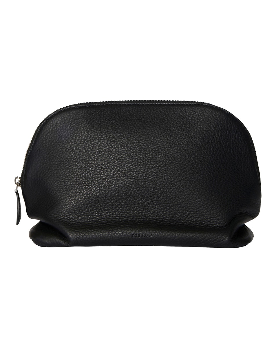 Image 1 of The Row Agnes Pouch in Black ANS