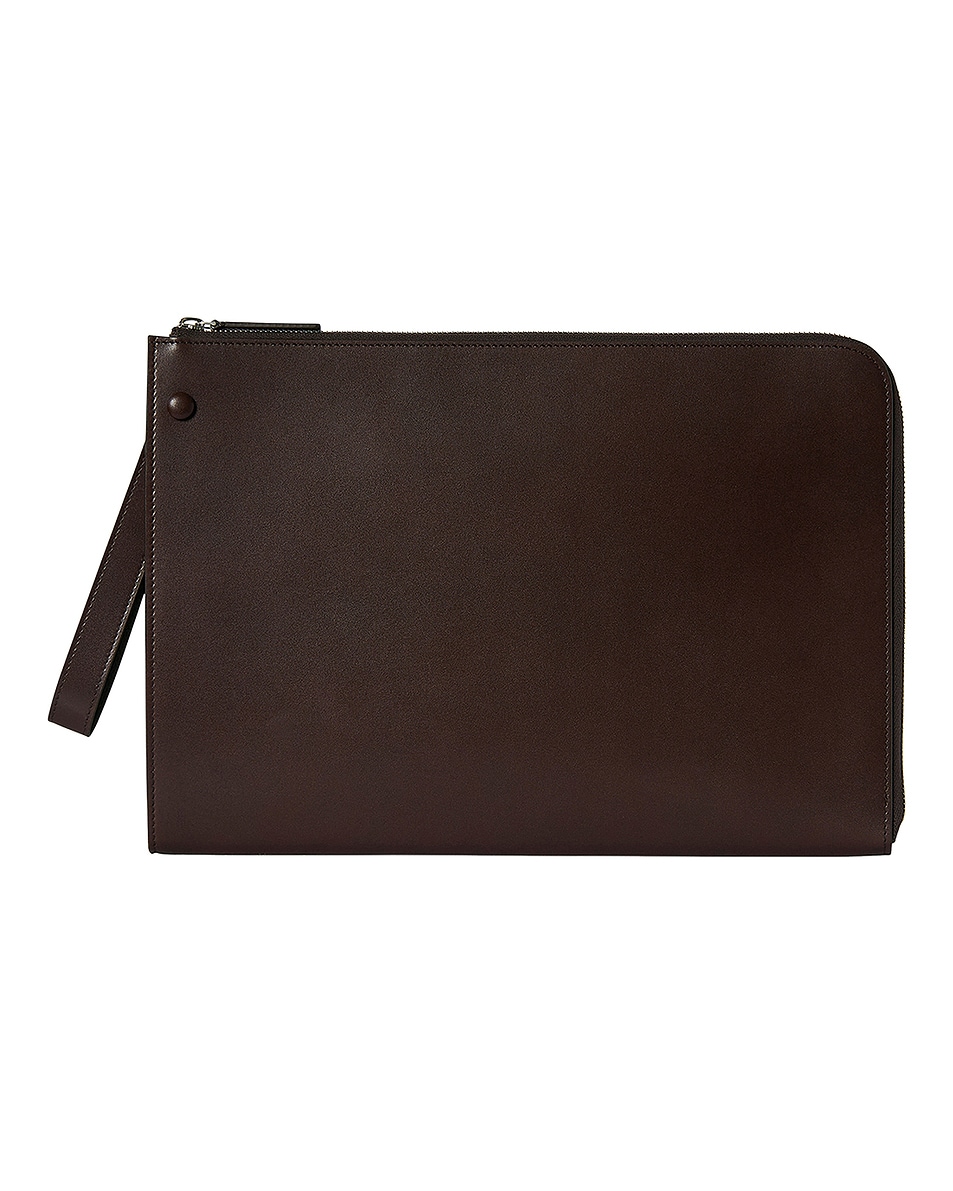 Image 1 of The Row Large Portfolio Wristlet in Amaranto ANS