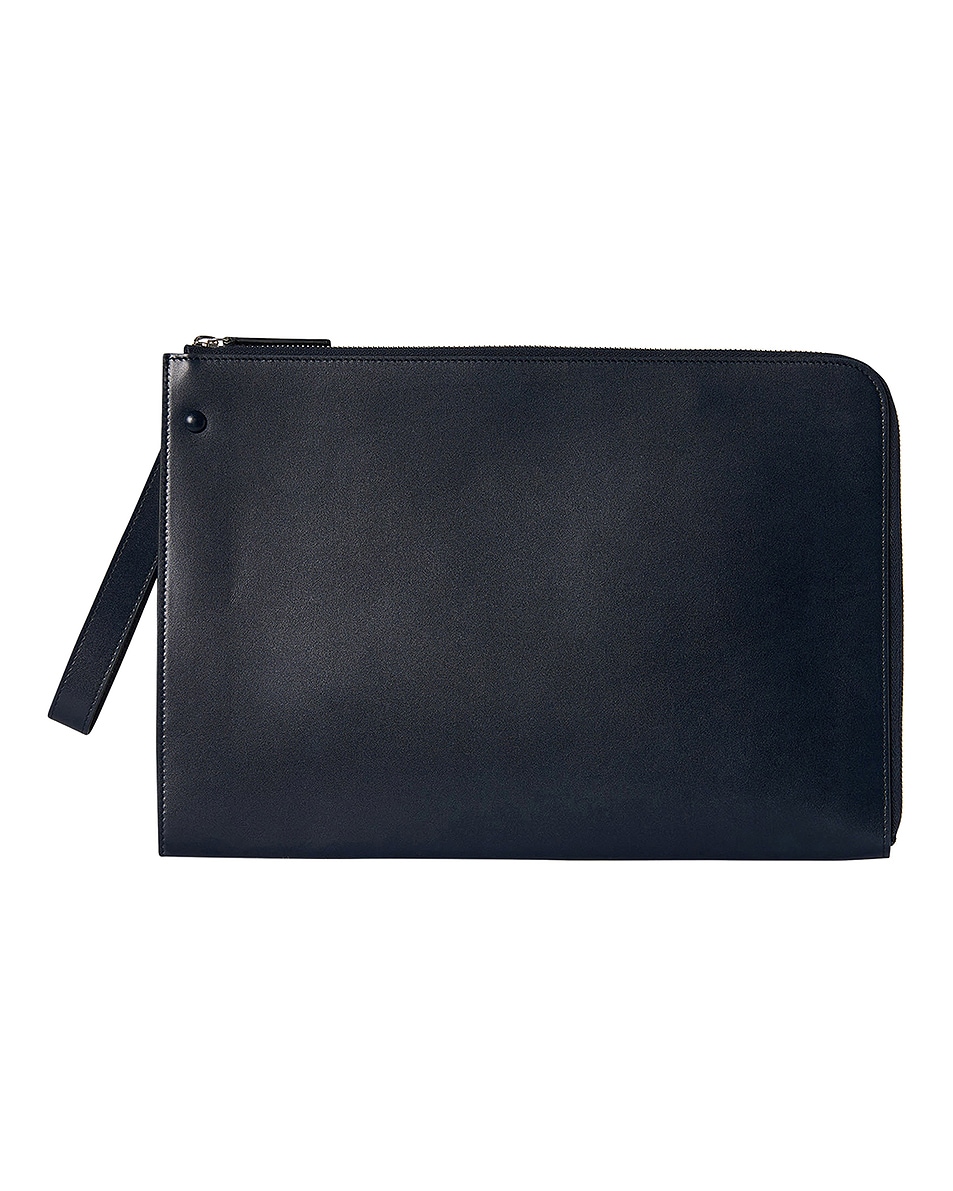 Image 1 of The Row Large Portfolio Wristlet in Zaffiro ANS