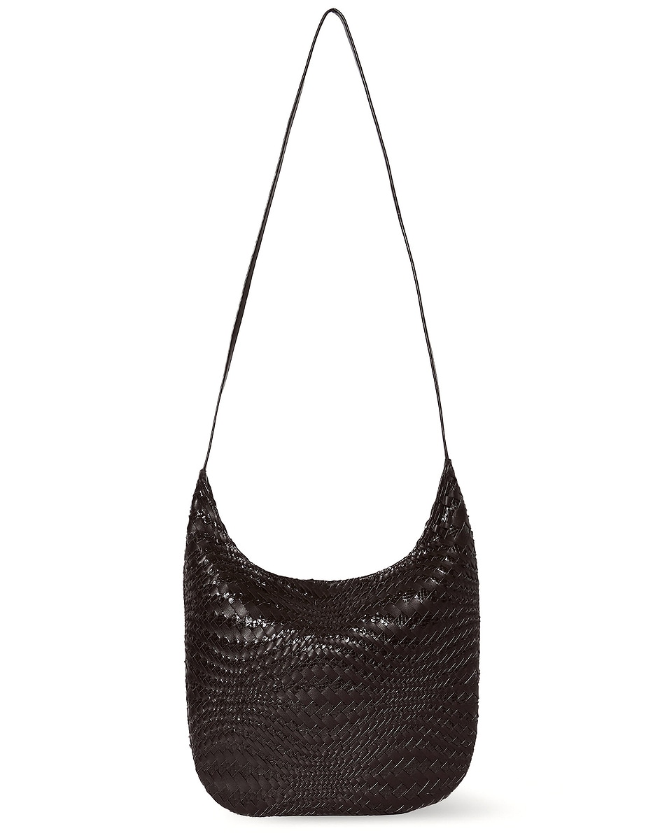 Image 1 of The Row North South Izzy Woven Python Bag in Dark Brown ANS