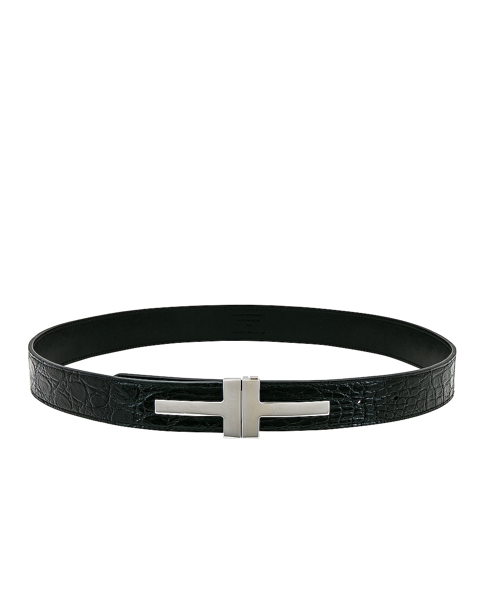 Image 1 of TOM FORD Double T Belt 30 Mm in Black