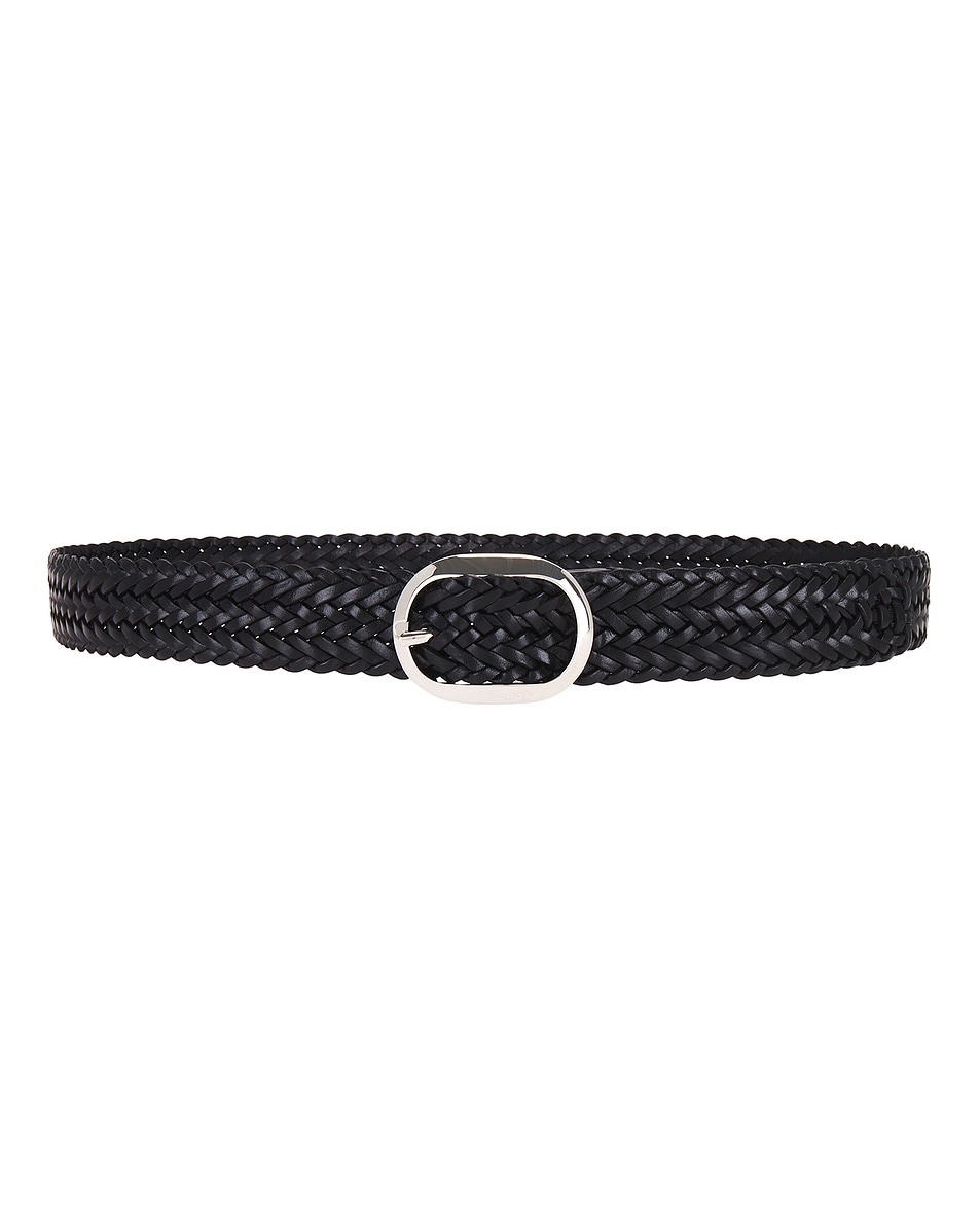 Image 1 of TOM FORD Woven Leather Oval Buckle Belt 30 Mm in Black