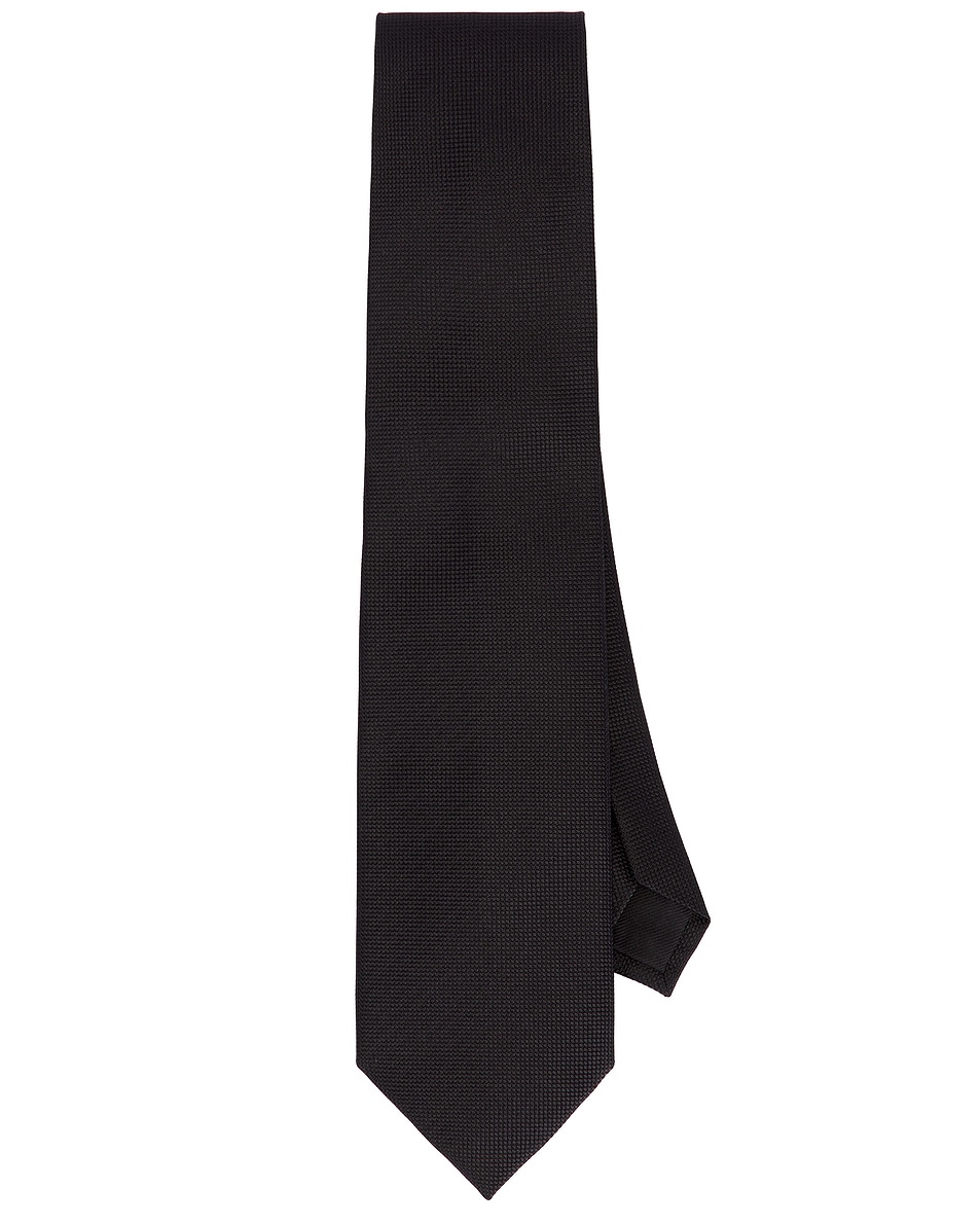 Image 1 of TOM FORD Solid Special Weave Tie in Black