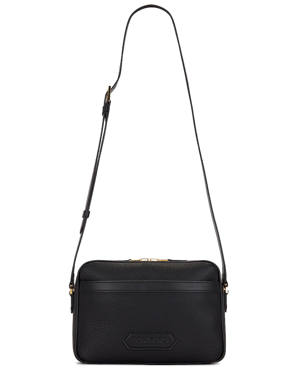 Image 1 of TOM FORD Leather Small Messenger in Black