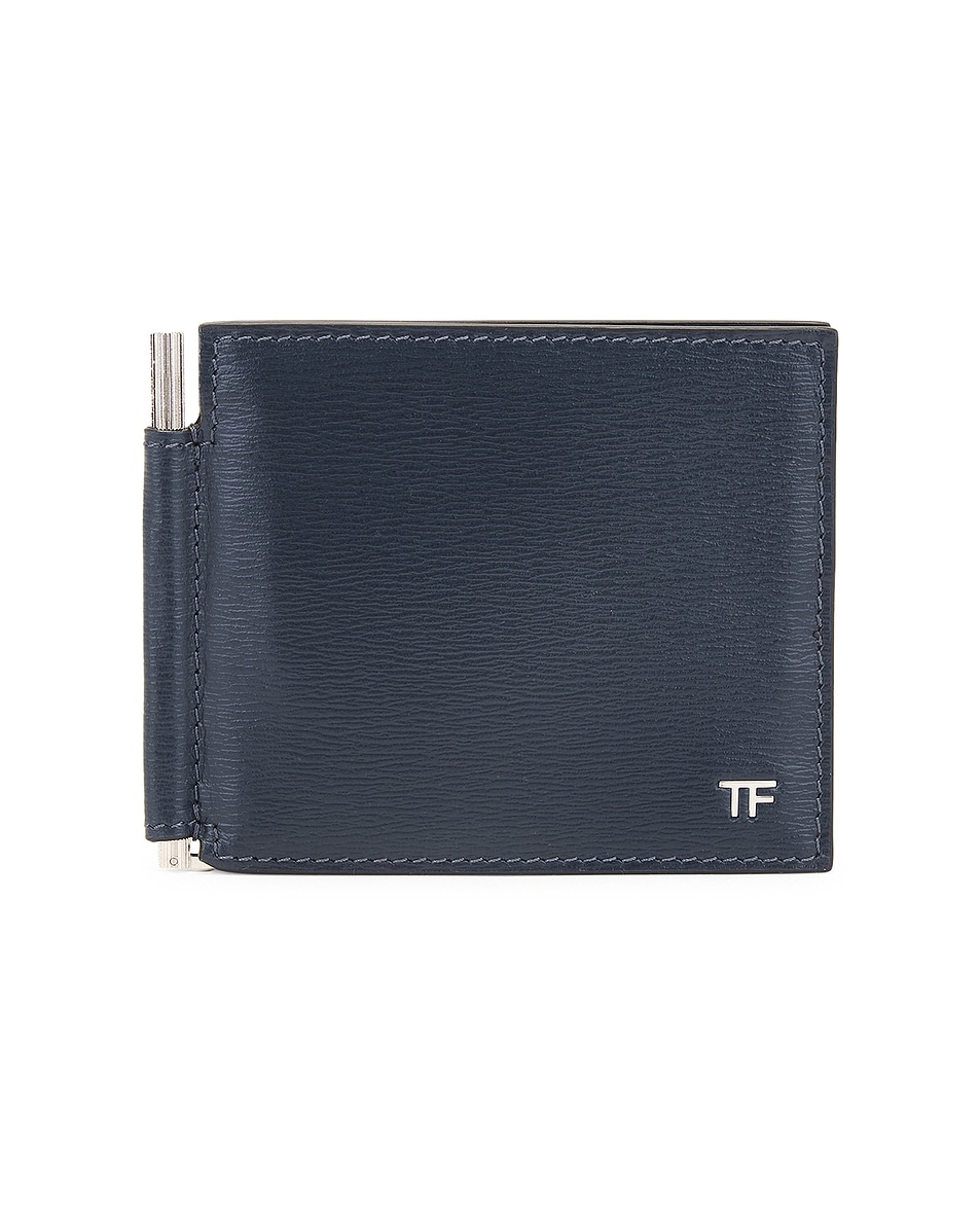 Image 1 of TOM FORD T Line Money Clip Wallet in Denim Blue